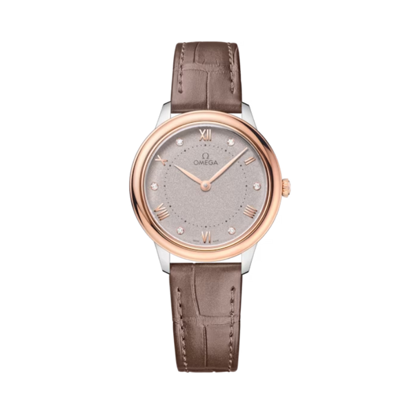 DE VILLE PRESTIGE 30 MM STAINLESS STEEL - SEDNA™ GOLD WITH SILVER DIAL