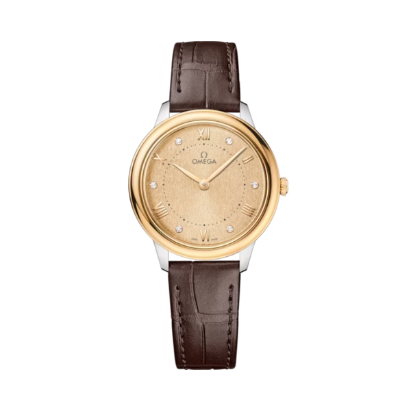 DE VILLE PRESTIGE 30 MM STAINLESS STEEL - YELLOW GOLD WITH YELLOW DIAL