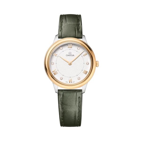 DE VILLE PRESTIGE 30 MM STAINLESS STEEL - YELLOW GOLD WITH SILVER DIAL