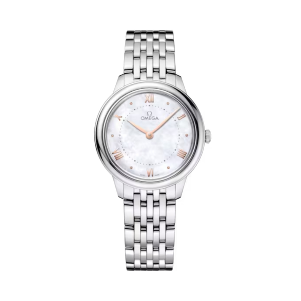 DE VILLE PRESTIGE 30 MM STAINLESS STEEL WITH MOTHER OF PEARL DIAL