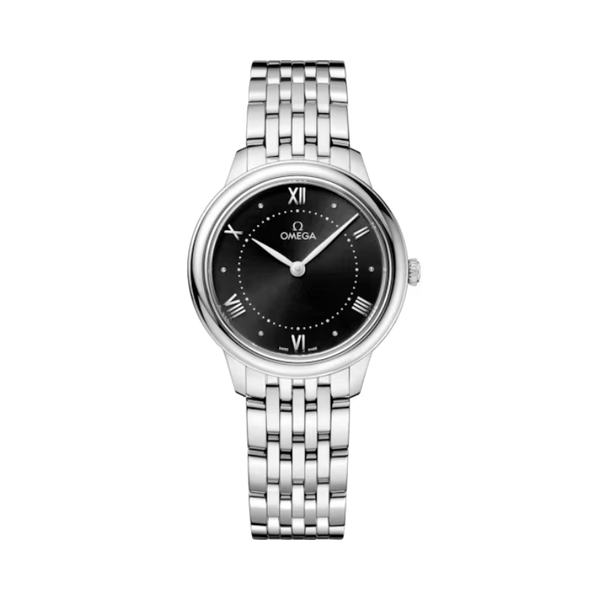 DE VILLE PRESTIGE 30 MM STAINLESS STEEL WITH BLACK DIAL