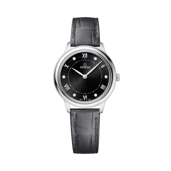 DE VILLE PRESTIGE 30 MM STAINLESS STEEL WITH BLACK DIAL