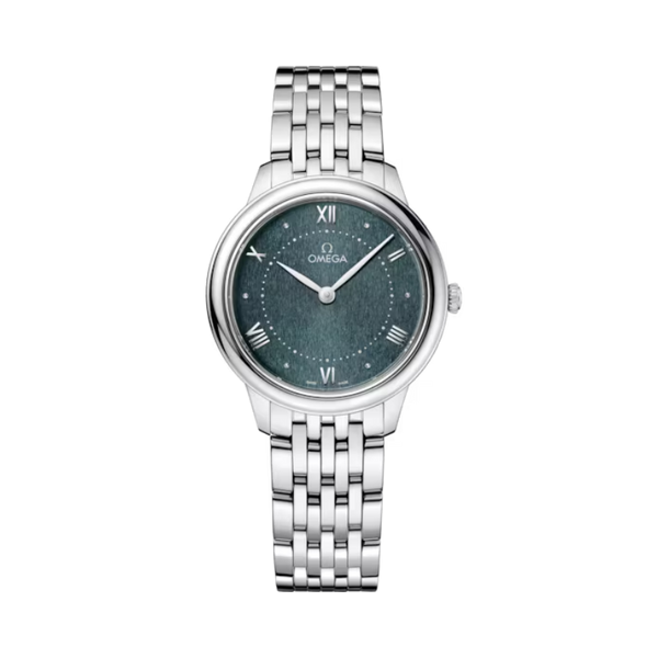 DE VILLE PRESTIGE 30 MM STAINLESS STEEL WITH GREEN DIAL