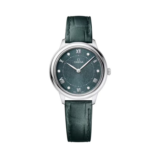 DE VILLE PRESTIGE 30 MM STAINLESS STEEL WITH GREEN DIAL