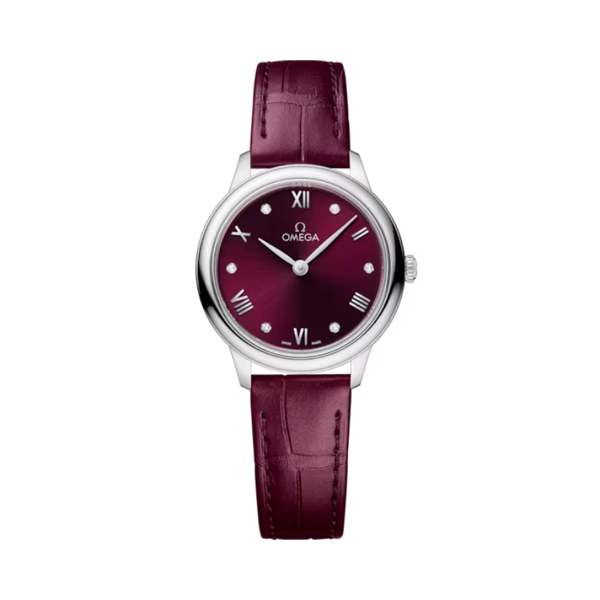 DE VILLE PRESTIGE 27 MM STAINLESS STEEL WITH RED DIAL