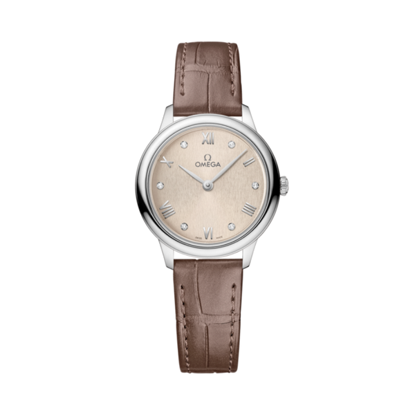DE VILLE PRESTIGE 27 MM STAINLESS STEEL WITH LINEN DIAL
