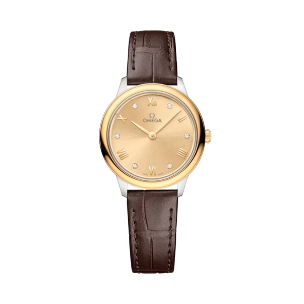 DE VILLE PRESTIGE 27 MM STAINLESS STEEL - YELLOW GOLD WITH YELLOW DIAL