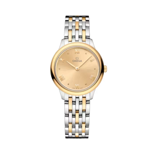 DE VILLE PRESTIGE 27 MM STAINLESS STEEL - YELLOW GOLD WITH YELLOW DIAL