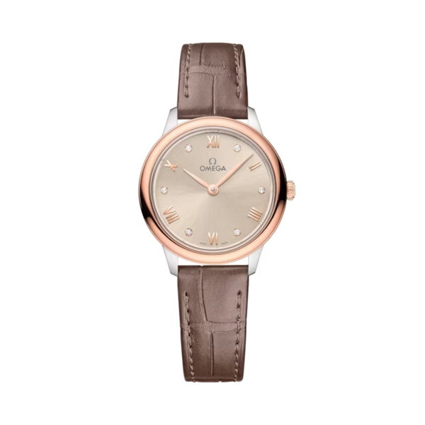 DE VILLE PRESTIGE 27 MM STAINLESS STEEL - SEDNA™ GOLD WITH LINEN DIAL