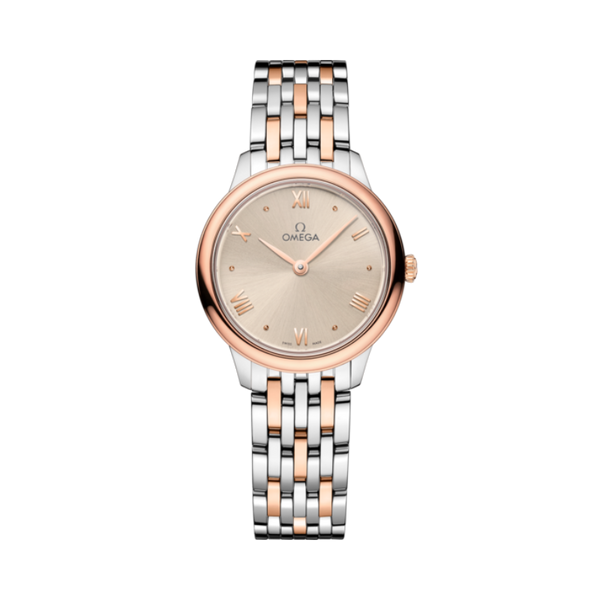 DE VILLE PRESTIGE 27 MM STAINLESS STEEL - SEDNA™ GOLD WITH LINEN DIAL