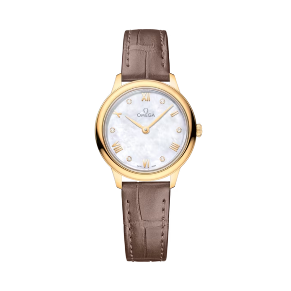 DE VILLE PRESTIGE 27 MM YELLOW GOLD WITH MOTHER OF PEARL DIAL