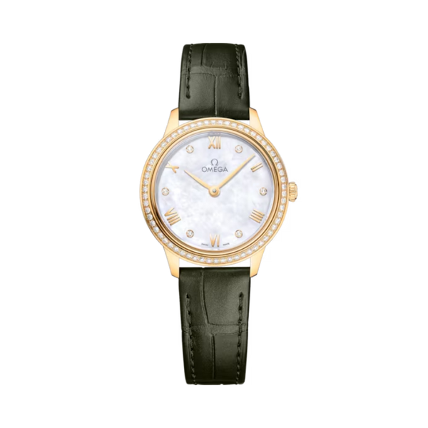 DE VILLE PRESTIGE 27 MM YELLOW GOLD WITH MOTHER OF PEARL DIAL