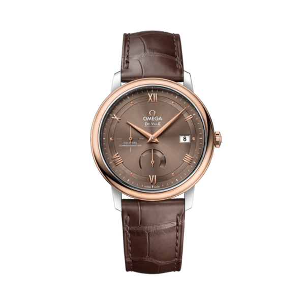 DE VILLE PRESTIGE 39 MM STAINLESS STEEL - RED GOLD WITH BROWN DIAL