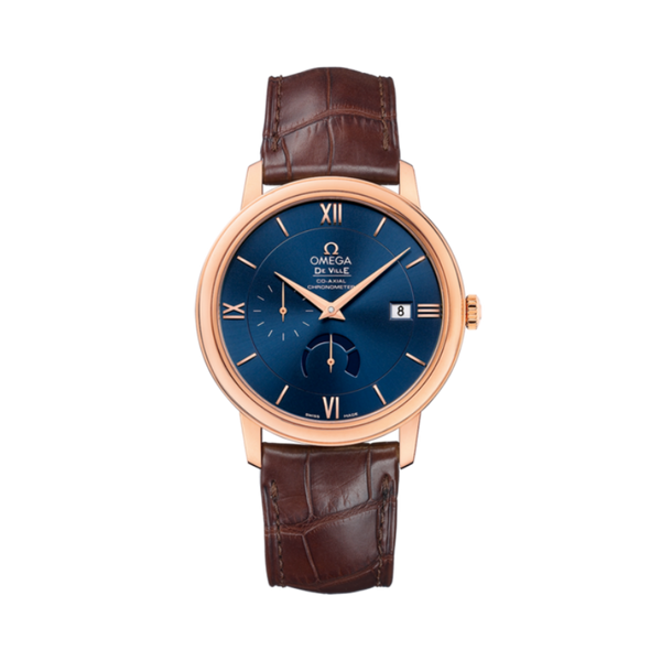 DE VILLE PRESTIGE 39 MM RED GOLD WITH BLUE DIAL