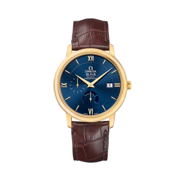 DE VILLE PRESTIGE 39 MM YELLOW GOLD WITH BLUE DIAL