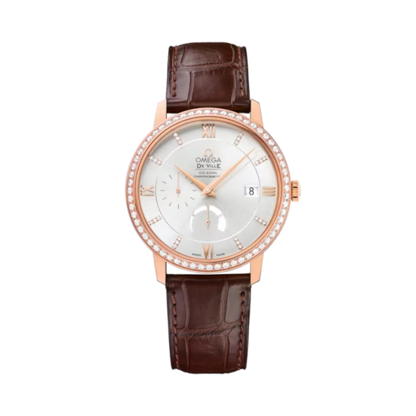 DE VILLE PRESTIGE 39 MM RED GOLD WITH SILVER DIAL