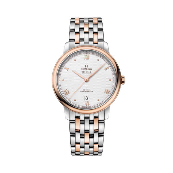 DE VILLE PRESTIGE 39 MM STAINLESS STEEL - RED GOLD WITH GREY DIAL