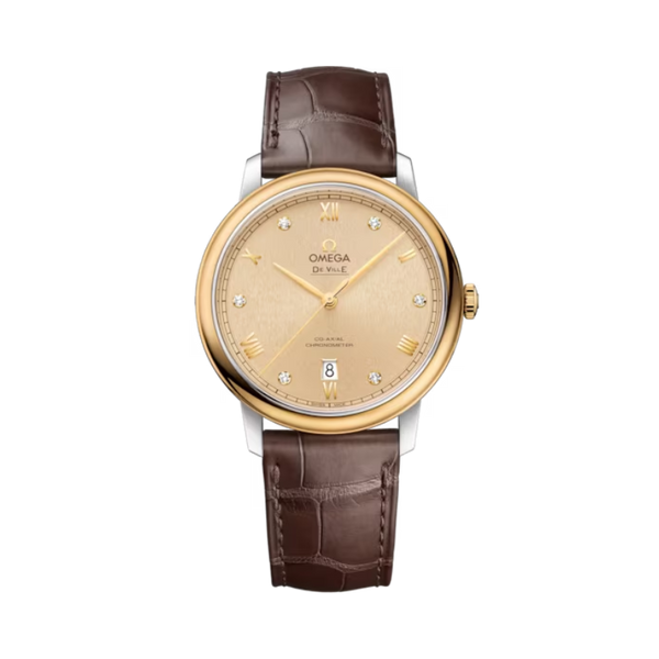 DE VILLE PRESTIGE 39 MM STAINLESS STEEL - YELLOW GOLD WITH YELLOW DIAL