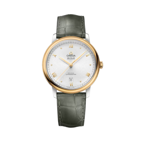 DE VILLE PRESTIGE 39 MM STAINLESS STEEL - YELLOW GOLD WITH SILVER DIAL
