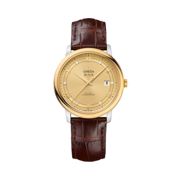 DE VILLE PRESTIGE 39 MM STAINLESS STEEL - YELLOW GOLD WITH YELLOW DIAL