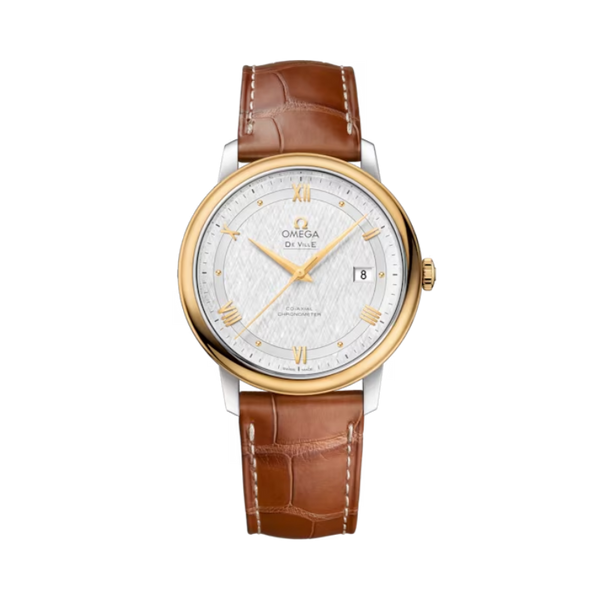 DE VILLE PRESTIGE 39 MM STAINLESS STEEL - YELLOW GOLD WITH SILVER DIAL