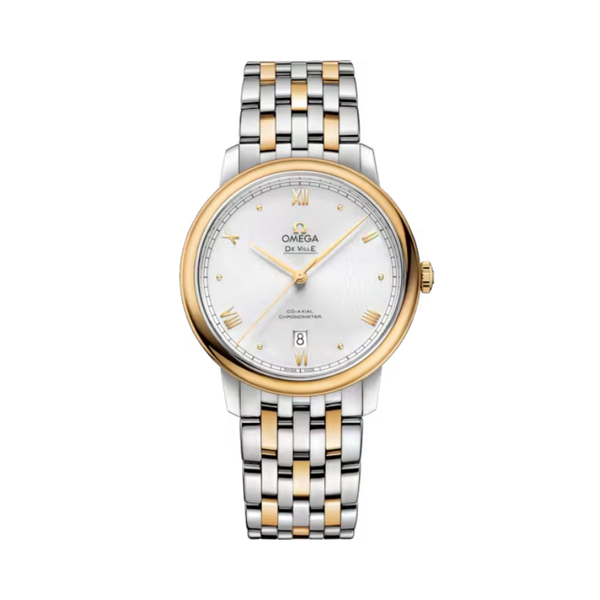 DE VILLE PRESTIGE 39 MM STAINLESS STEEL - YELLOW GOLD WITH SILVER DIAL