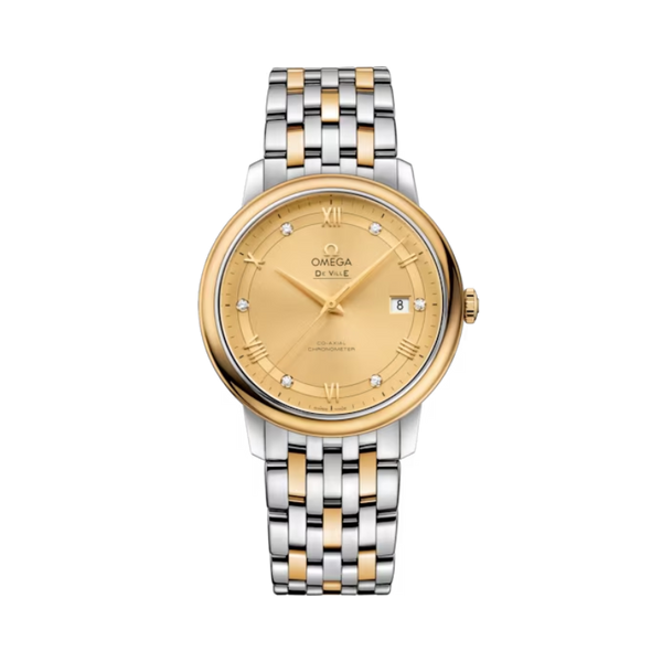 DE VILLE PRESTIGE 39 MM STAINLESS STEEL - YELLOW GOLD WITH YELLOW DIAL