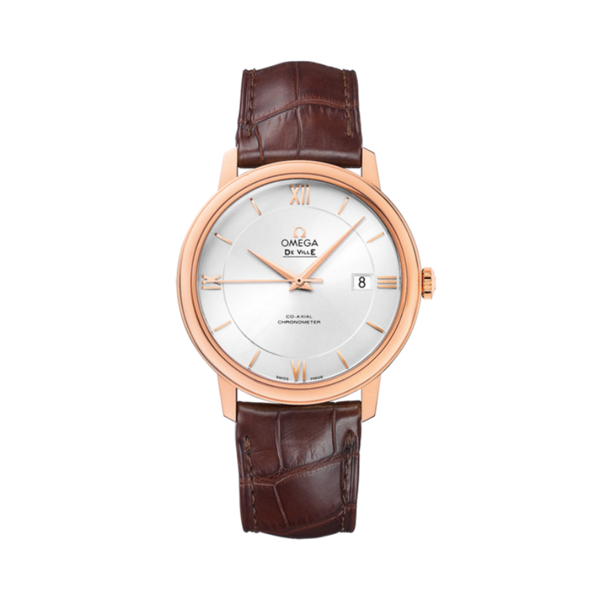 DE VILLE PRESTIGE 39 MM RED GOLD WITH SILVER DIAL