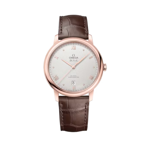DE VILLE PRESTIGE 25TH ANNIVERSARY 39 MM SEDNA™ GOLD WITH SILVER DIAL