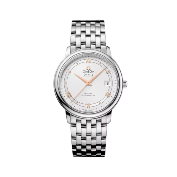 DE VILLE PRESTIGE 37 MM STAINLESS STEEL  WITH SILVER DIAL