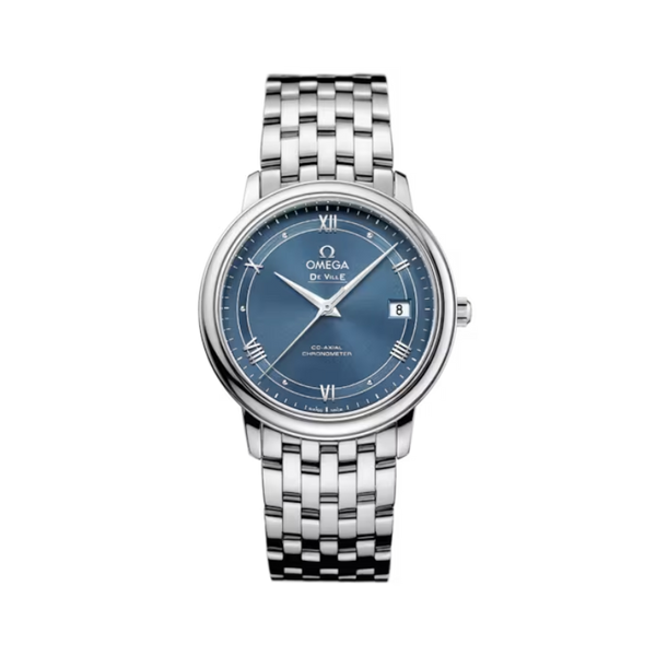 DE VILLE PRESTIGE 37 MM STAINLESS STEEL WITH BLUE DIAL