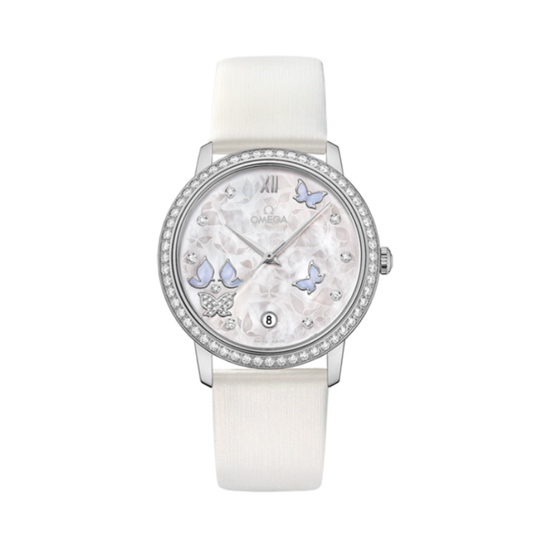 DE VILLE PRESTIGE BUTTERFLY 37 MM WHITE GOLD WITH MOTHER OF PEARL DIAL