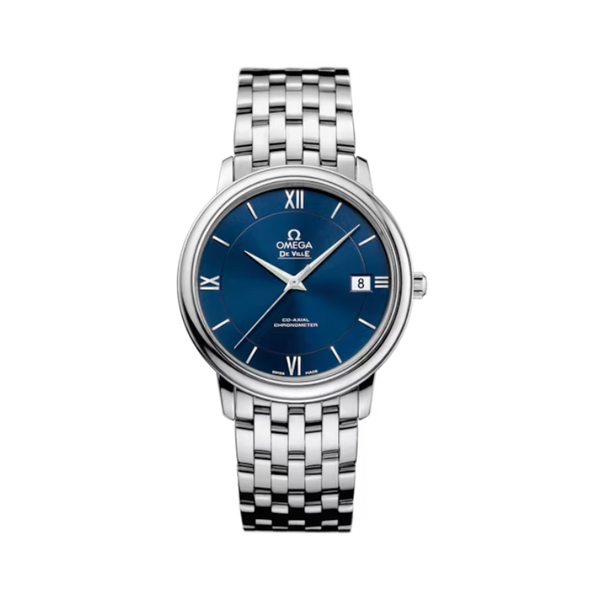 DE VILLE PRESTIGE 37 MM STAINLESS STEEL WITH BLUE DIAL