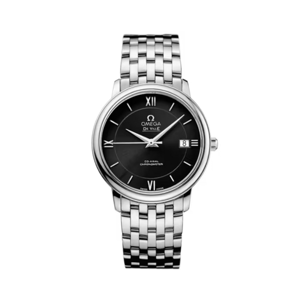 DE VILLE PRESTIGE 37 MM STAINLESS STEEL WITH BLACK DIAL