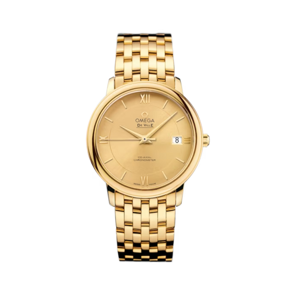 DE VILLE PRESTIGE 37 MM YELLOW GOLD WITH YELLOW DIAL