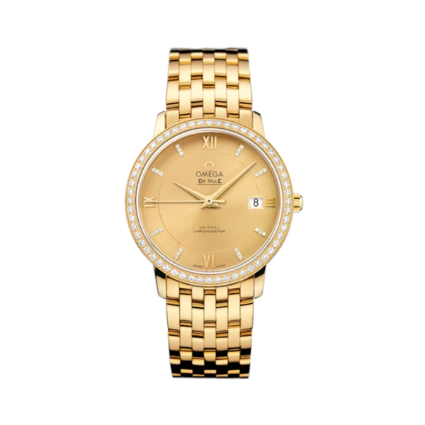 DE VILLE PRESTIGE 37 MM YELLOW GOLD WITH YELLOW DIAL