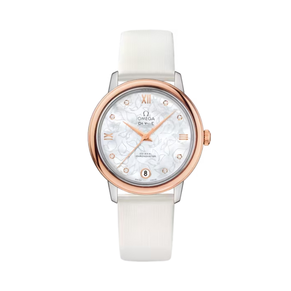 DE VILLE PRESTIGE BUTTERFLY 33 MM STAINLESS STEEL - RED GOLD WITH MOTHER OF PEARL DIAL