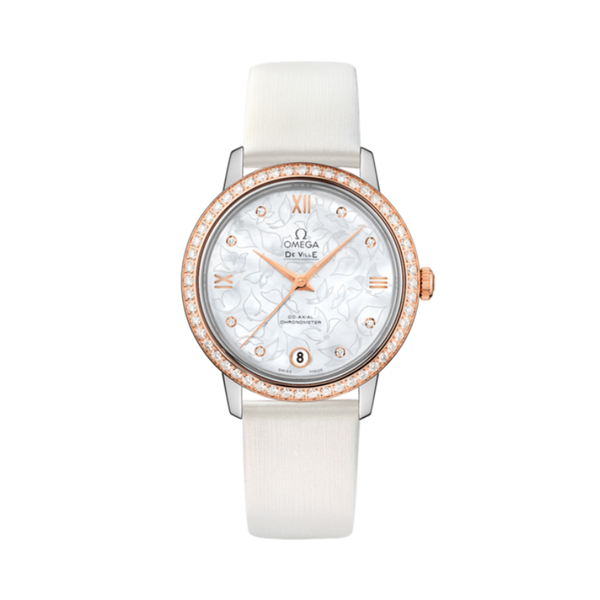 DE VILLE PRESTIGE BUTTERFLY 33 MM STAINLESS STEEL - RED GOLD WITH MOTHER OF PEARL DIAL