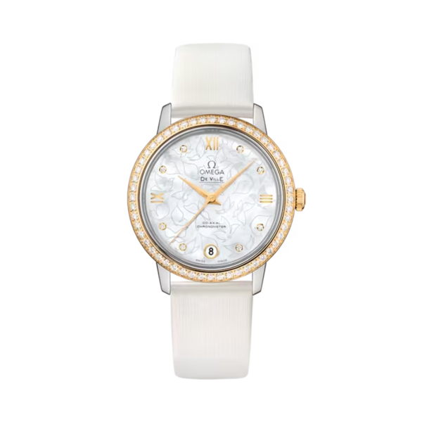 DE VILLE PRESTIGE BUTTERFLY 33 MM STAINLESS STEEL - YELLOW GOLD WITH MOTHER OF PEARL DIAL