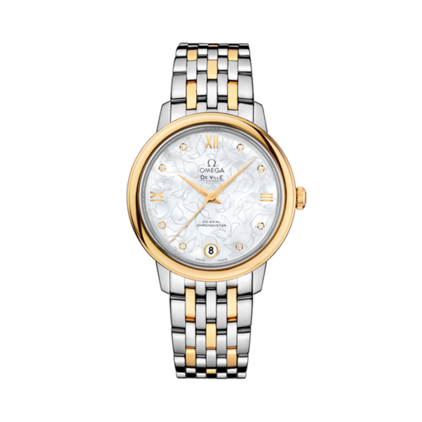 DE VILLE PRESTIGE BUTTERFLY 33 MM STAINLESS STEEL - YELLOW GOLD WITH MOTHER OF PEARL DIAL