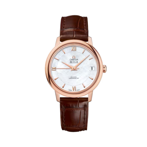 DE VILLE PRESTIGE 33 MM RED GOLD WITH MOTHER OF PEARL DIAL