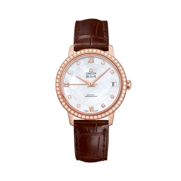 DE VILLE PRESTIGE 33 MM RED GOLD WITH MOTHER OF PEARL DIAL