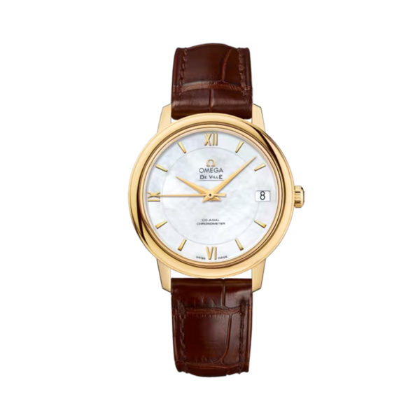 DE VILLE PRESTIGE 33 MM YELLOW GOLD WITH MOTHER OF PEARL DIAL