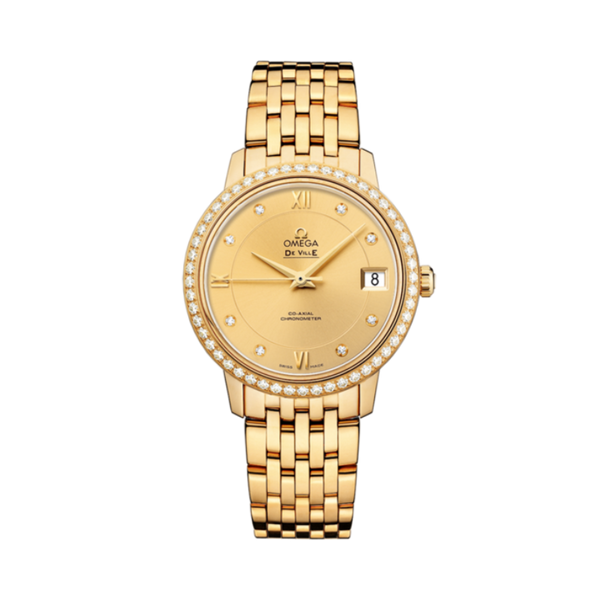 DE VILLE PRESTIGE 33 MM YELLOW GOLD WITH YELLOW DIAL