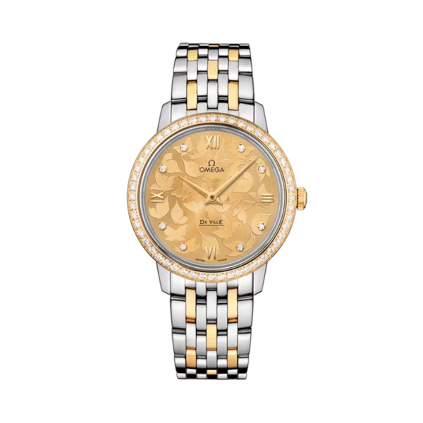 DE VILLE PRESTIGE BUTTERFLY 33 MM STAINLESS STEEL - YELLOW GOLD WITH YELLOW DIAL