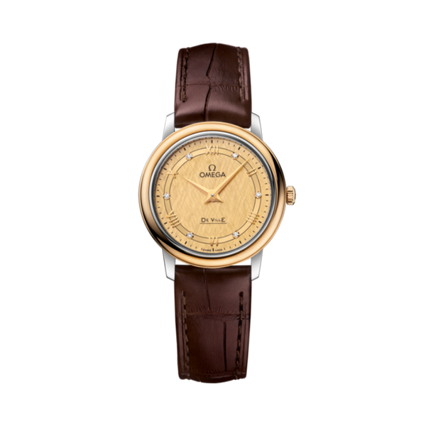 DE VILLE PRESTIGE 27 MM STAINLESS STEEL - YELLOW GOLD WITH YELLOW DIAL