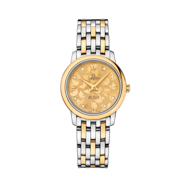 DE VILLE PRESTIGE BUTTERFLY 27 MM STAINLESS STEEL - YELLOW GOLD WITH YELLOW DIAL