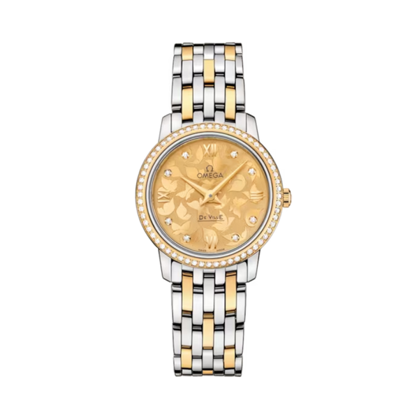 DE VILLE PRESTIGE BUTTERFLY 27 MM STAINLESS STEEL - YELLOW GOLD WITH YELLOW DIAL