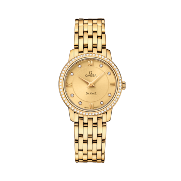 DE VILLE PRESTIGE 27 MM YELLOW GOLD WITH YELLOW DIAL