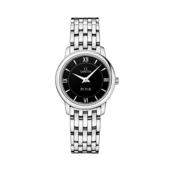 DE VILLE PRESTIGE 27 MM STAINLESS STEEL WITH BLACK DIAL